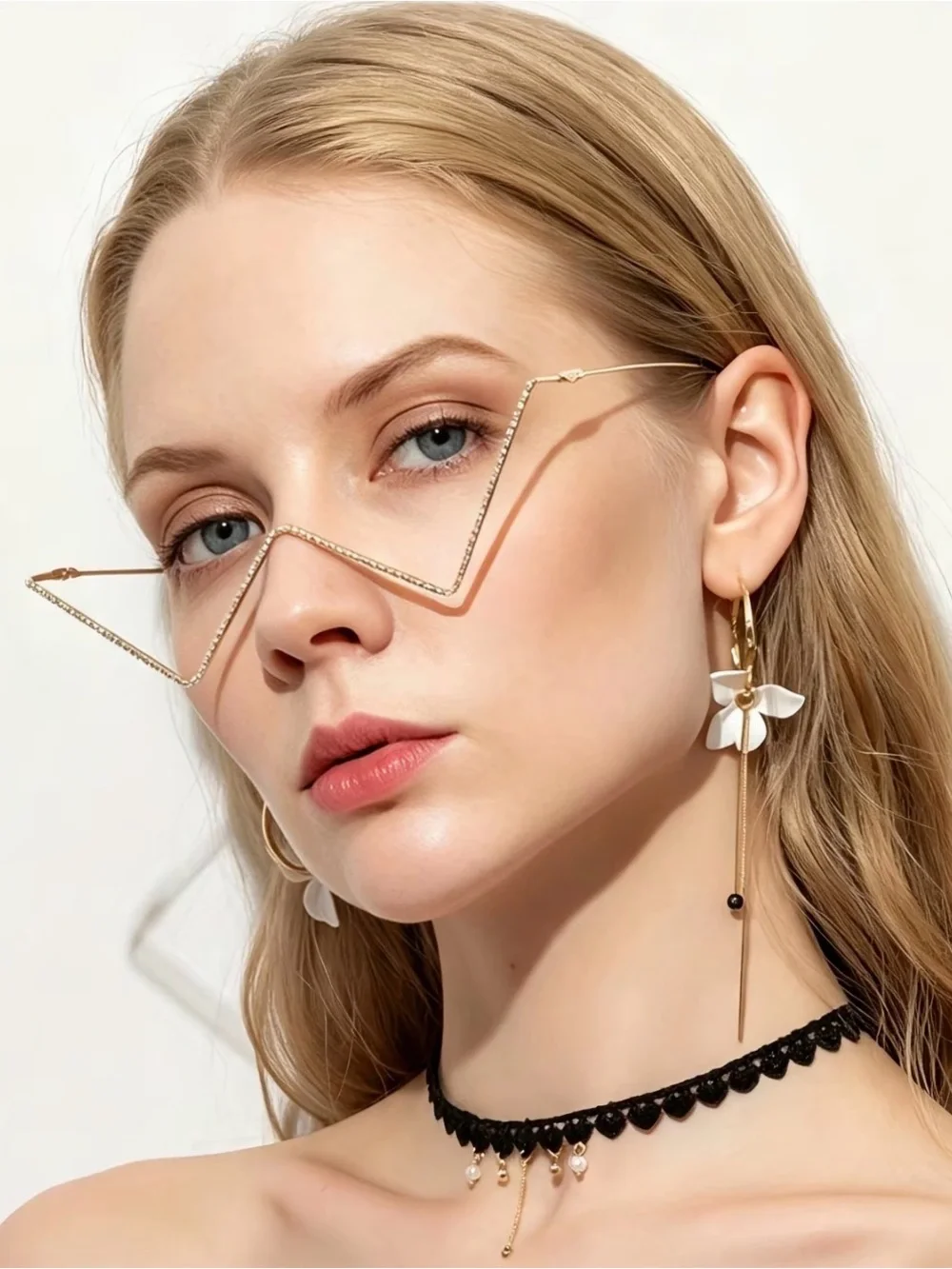 Gold Geometric Zigzag Hoop Earrings for Women
